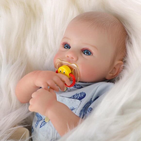 🆕20Inch Soft Cloth Body Newborn Baby Poseable Limbs Smiling Noah Doll Baby Boy - Picture 2 of 10